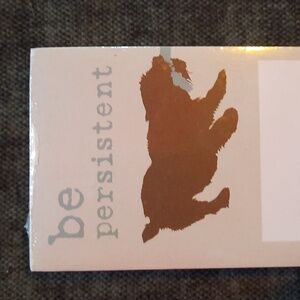 Be Persistent Dog Inspirational List Pad Note Paper Grocery To-Do Magnetic NWT